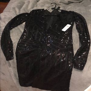 Black sequence  dress - never worn still has tags